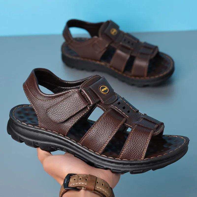 Sandália Masculina Couro