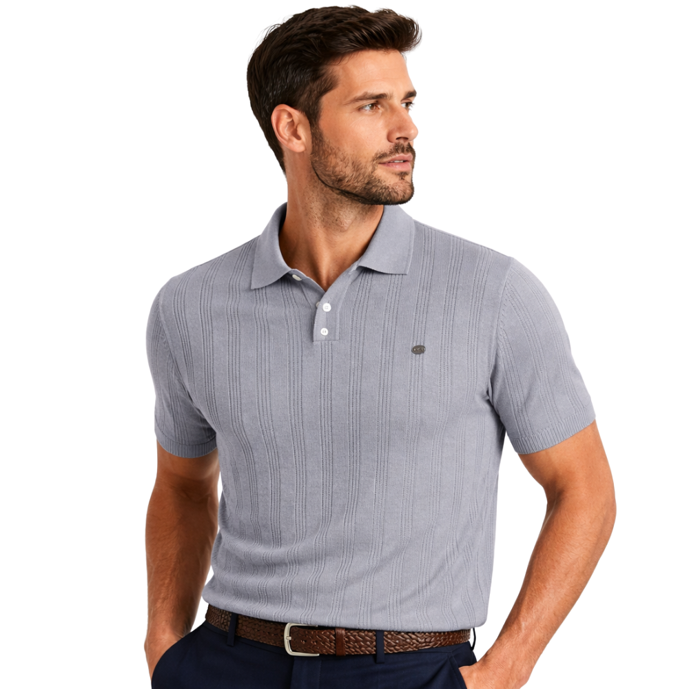 Polo Garda em Tricô Canelado