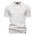 Camisa Polo Italiana Ravello Masculina em tricô premium na cor branca clássica.