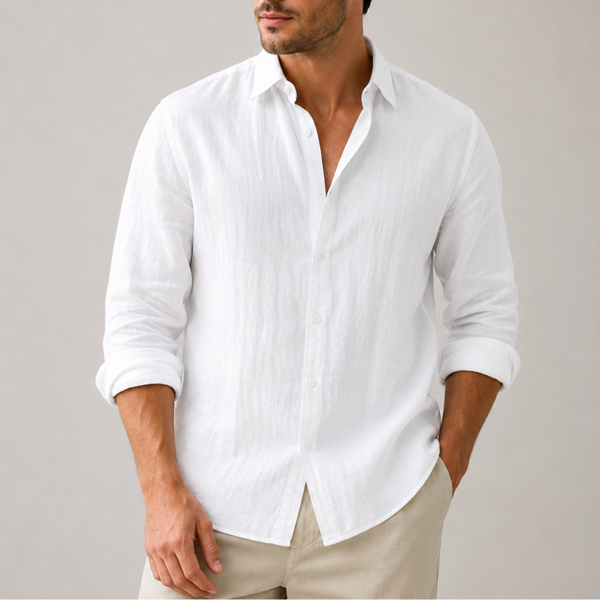 Camisa Bianchi Masculina | Algodão e Linho