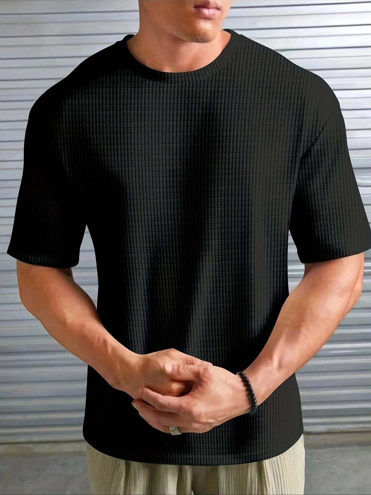 Camiseta Masculina de Tricô