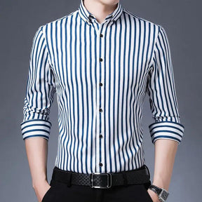 Camisa Slim Business Stripe - Não Amassa