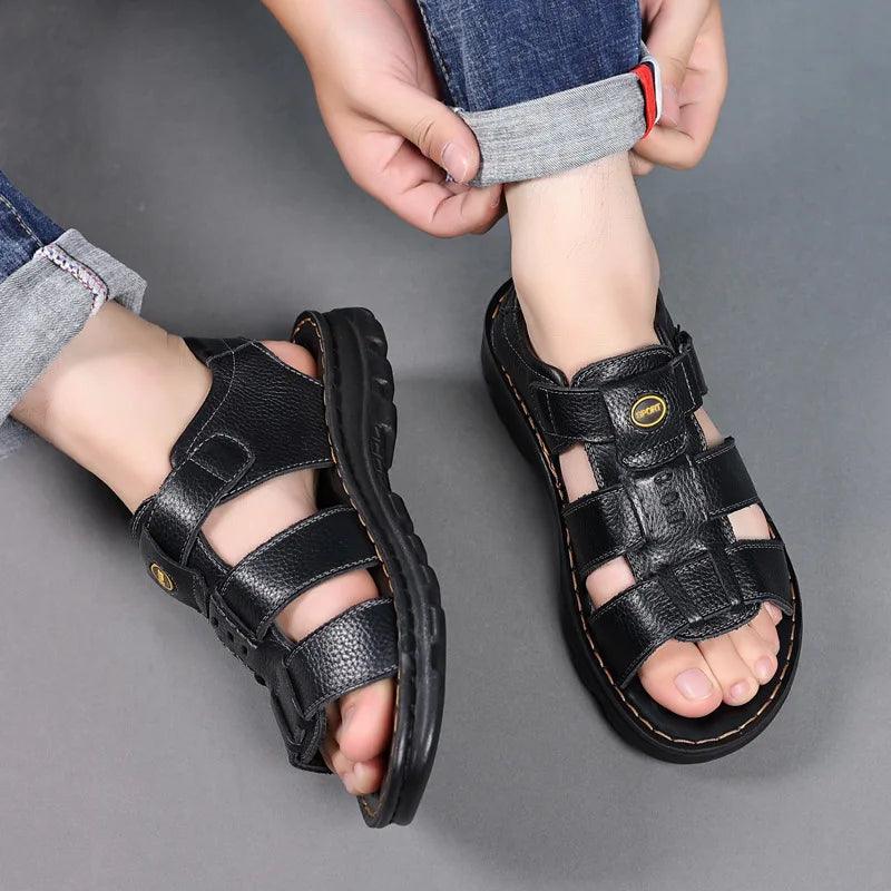 Sandália Masculina Couro