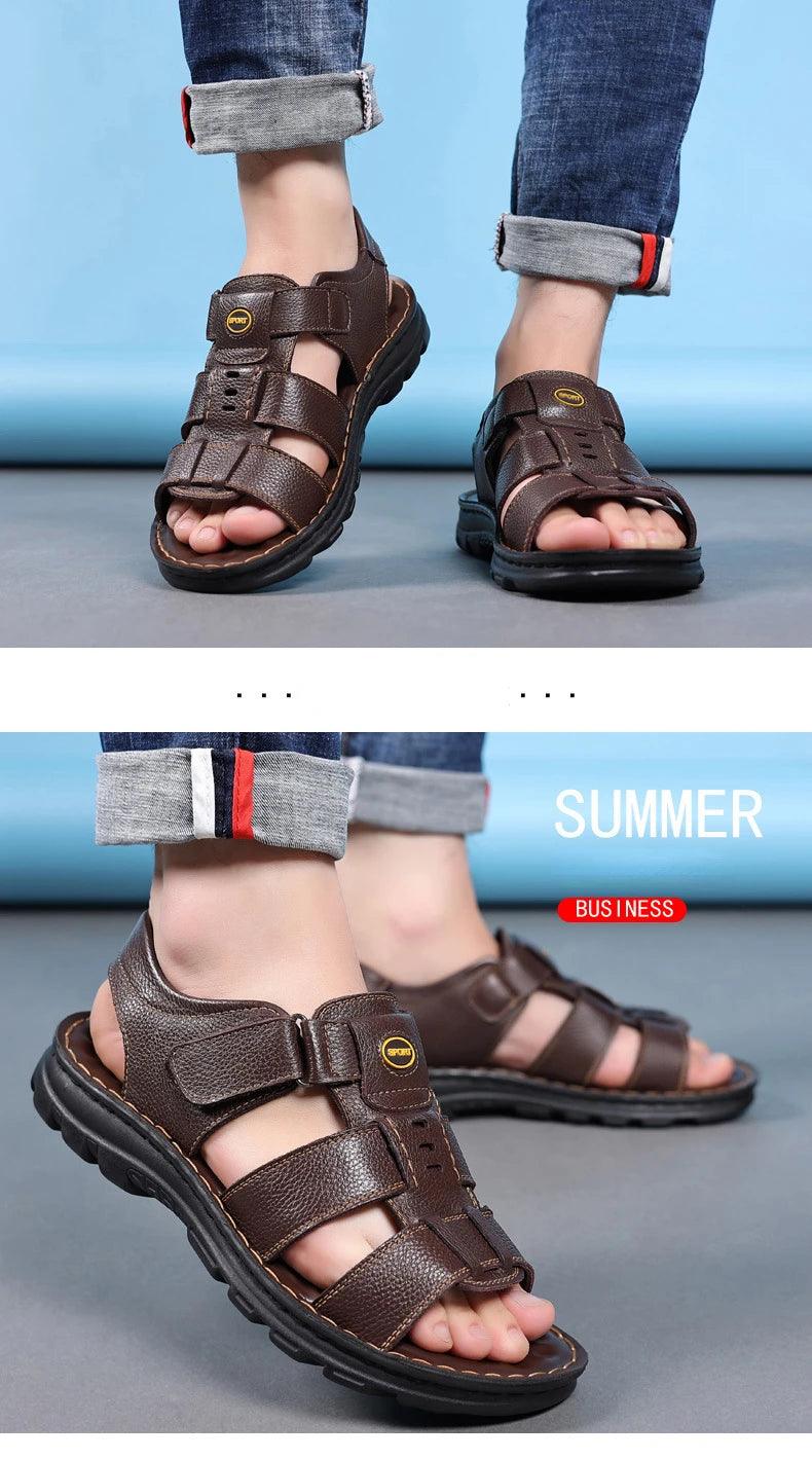 Sandália Masculina Couro