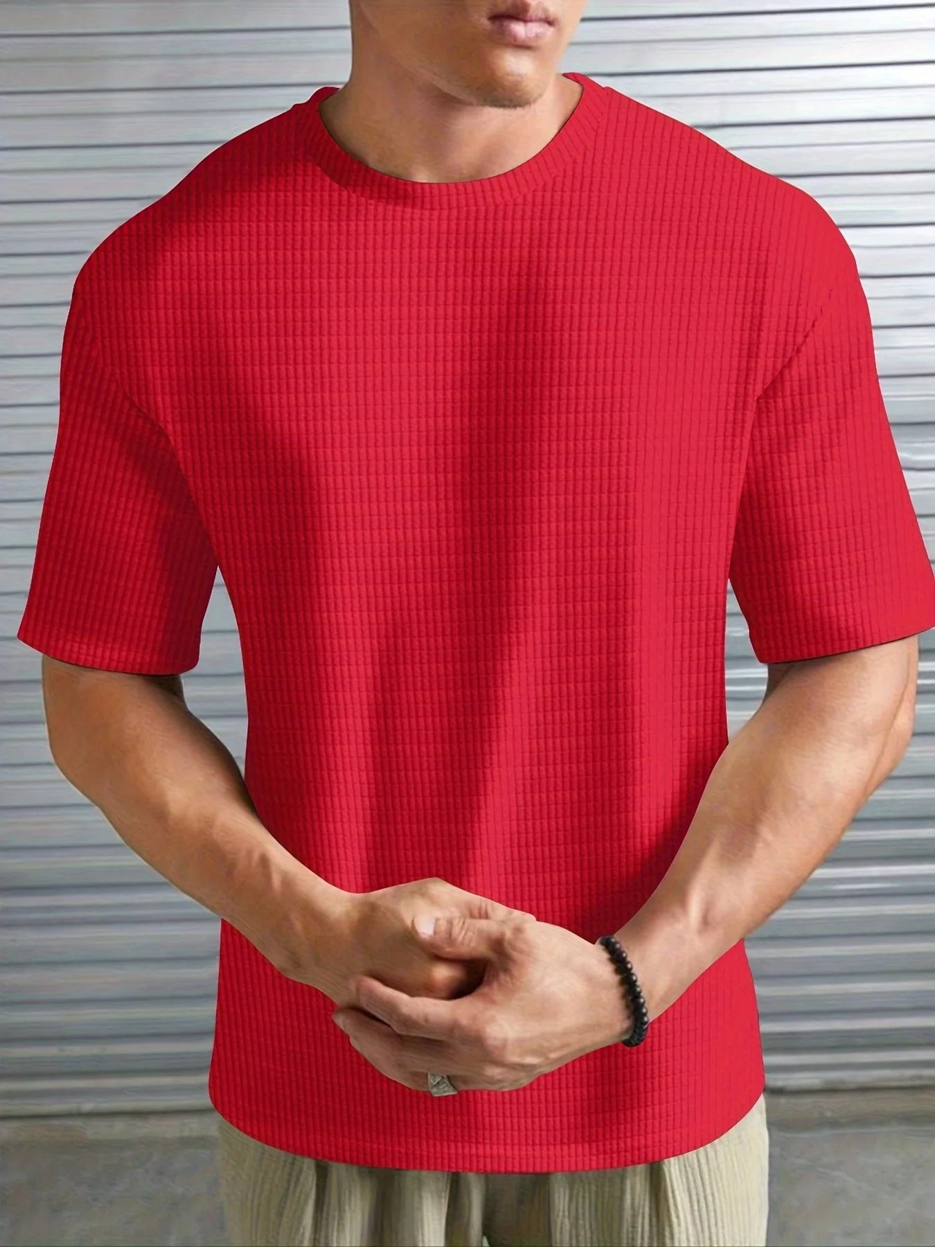 Camiseta Masculina de Tricô