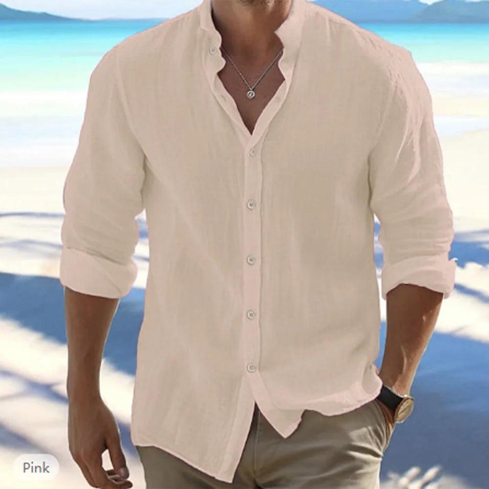 Camisa Masculina de Linho Horizon