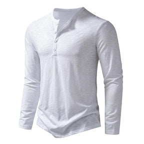 Camiseta Básica Henley Manga longa