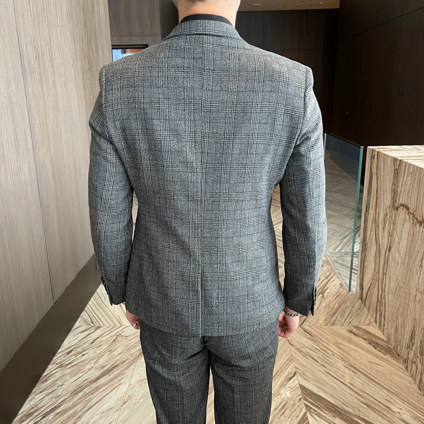 Conjunto elegante de terno/colete e calças