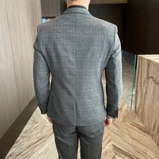 Conjunto elegante de terno/colete e calças