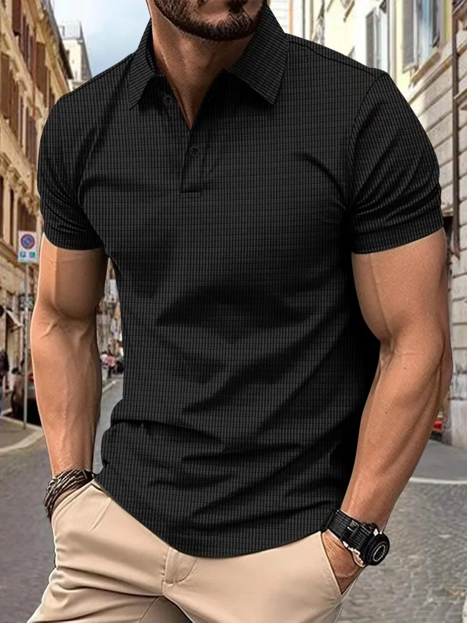 Camiseta Masculina de Tricô