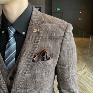 Conjunto elegante de terno/colete e calças