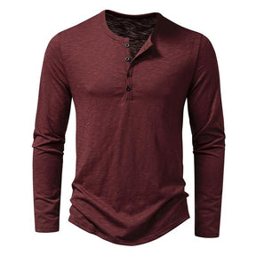 Camiseta Básica Henley Manga longa