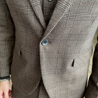 Conjunto elegante de terno/colete e calças