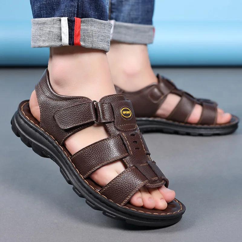 Sandália Masculina Couro