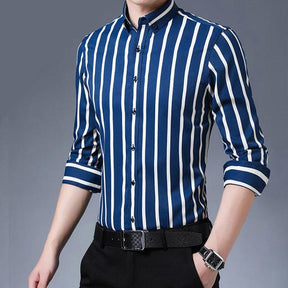 Camisa Slim Business Stripe - Não Amassa