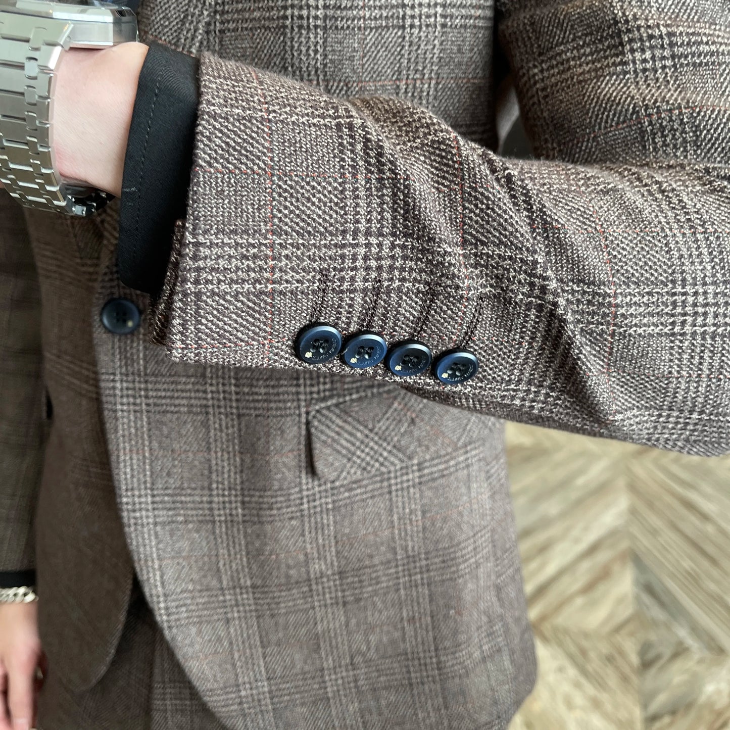Conjunto elegante de terno/colete e calças