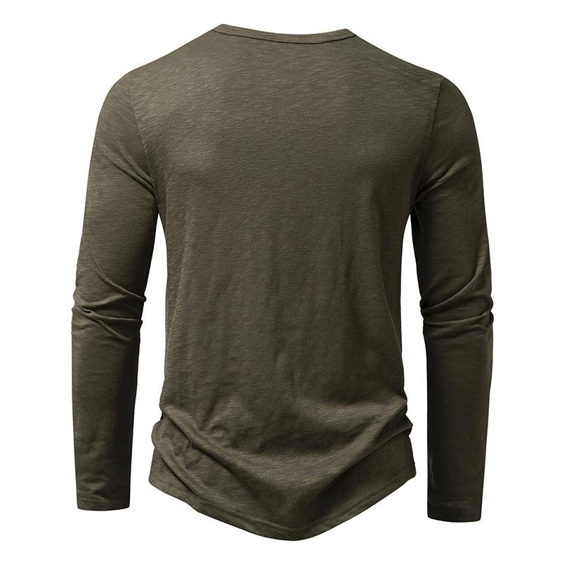 Camiseta Básica Henley Manga longa