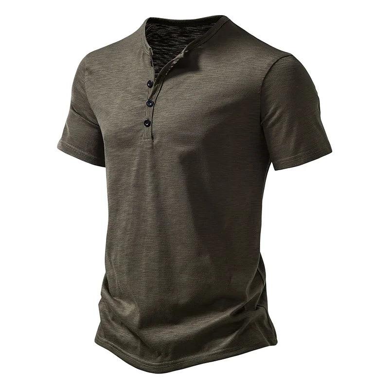 Camiseta Básica Henley Masculina