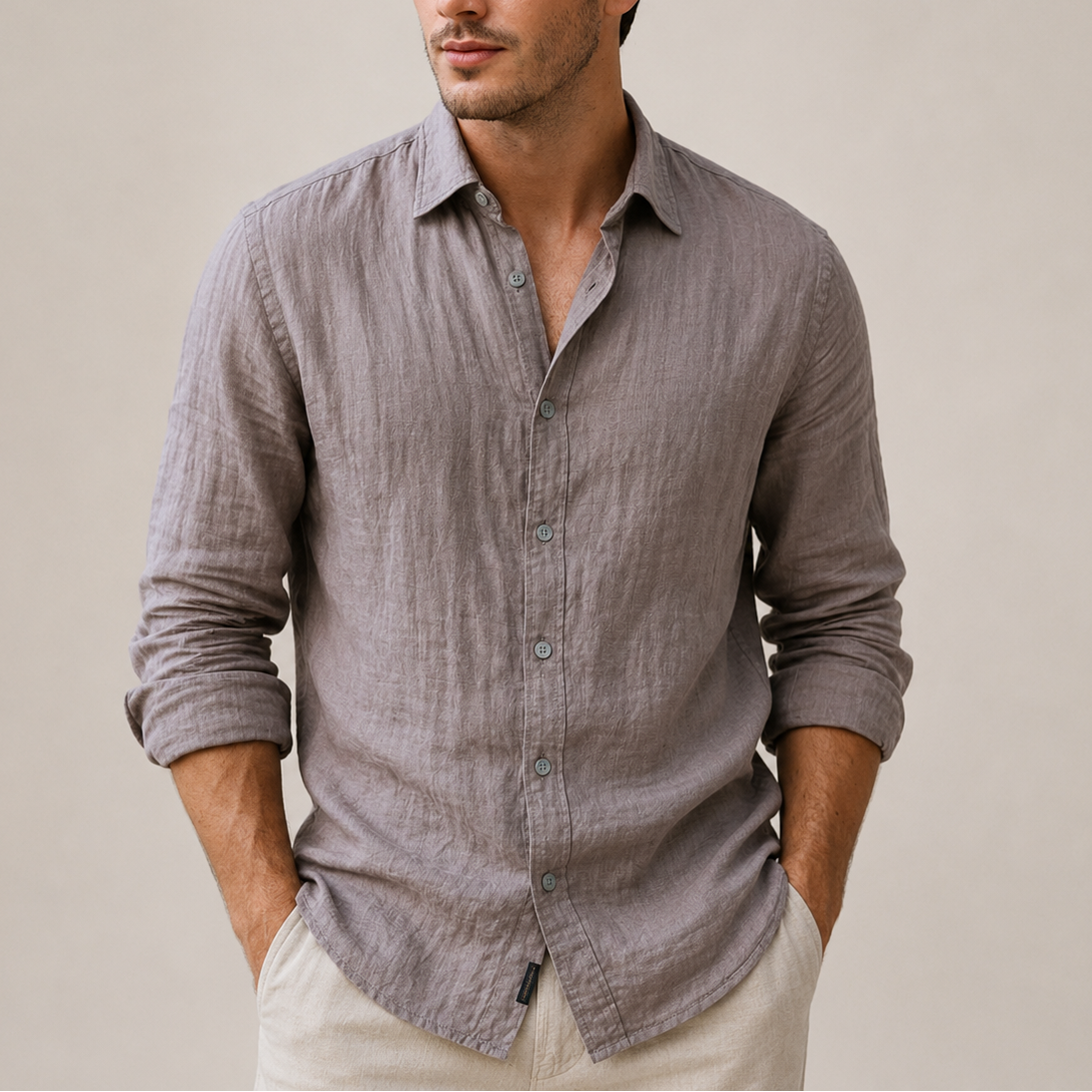 Camisa Bianchi Masculina | Algodão e Linho