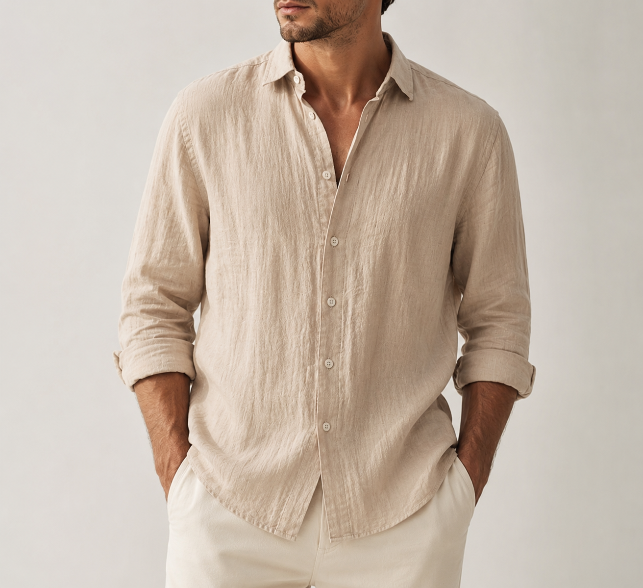 Camisa Bianchi Masculina | Algodão e Linho