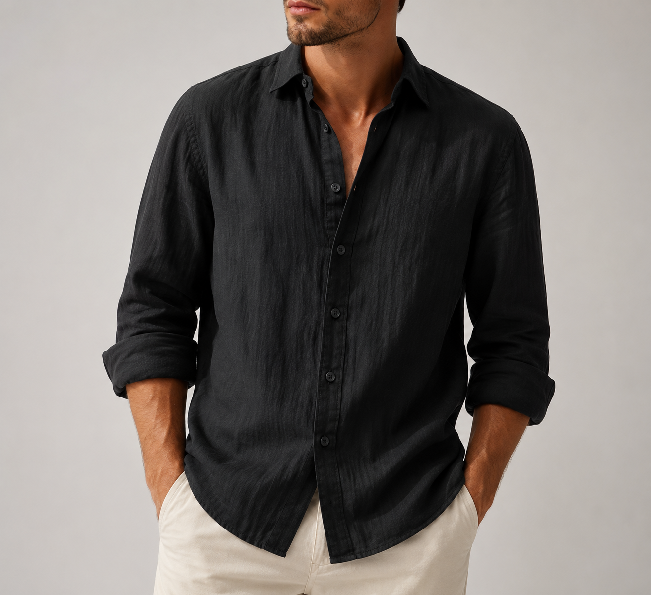 Camisa Bianchi Masculina | Algodão e Linho